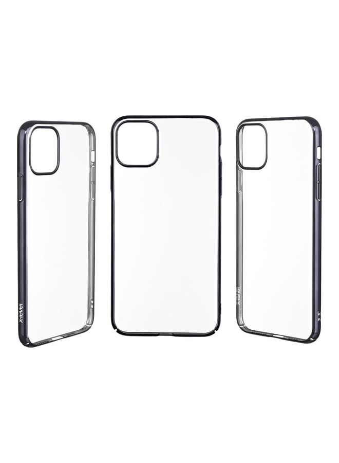 X-level Solid Series Bright And Luxurious Transparent Hard Back Cover For iPhone 11 Pro Max Clear/Black - Image 4