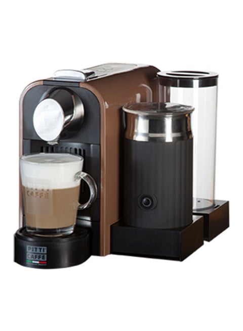 Nespresso Compatible Automatic Coffee Capsule Machine With Milk Frother Brown