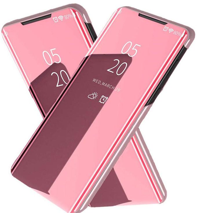 Generic - For Xiaomi Redmi Note 7 Clear View Standing mirror With Out Sensor - rose - Image 1