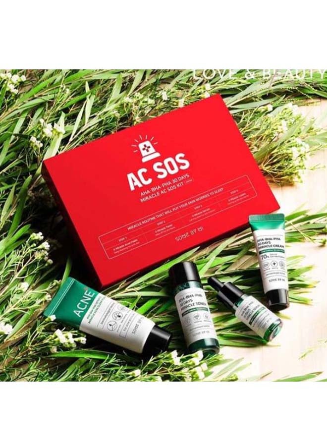 Some by Mi - AHA BHA PHA 30 Days Miracle AC SOS Kit of 4 70ml + 20grams - Image 1