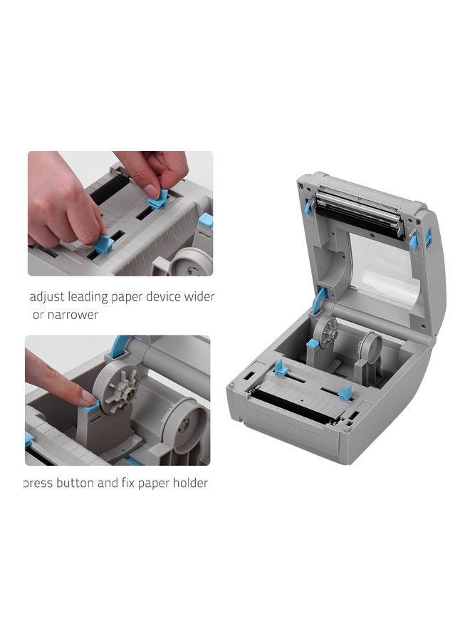 Generic Thermal Paper Printer Grey  - Image 2