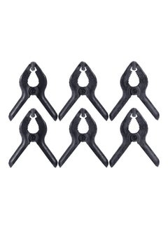 Generic 6-piece Plastic Tight Clip Clamp Black  - Image 1