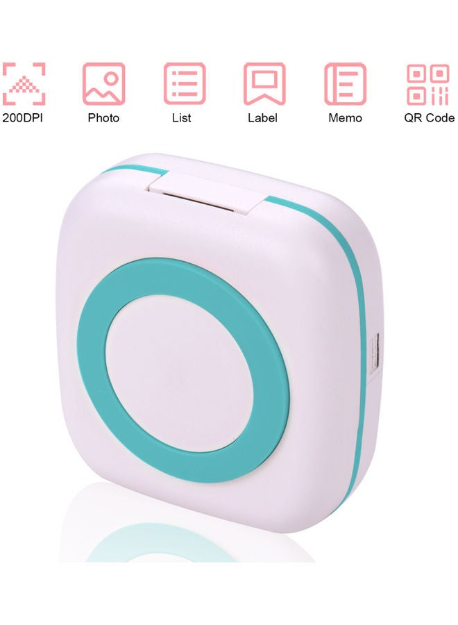 Mini Portable Pocket Printer White/Blue - Image 4