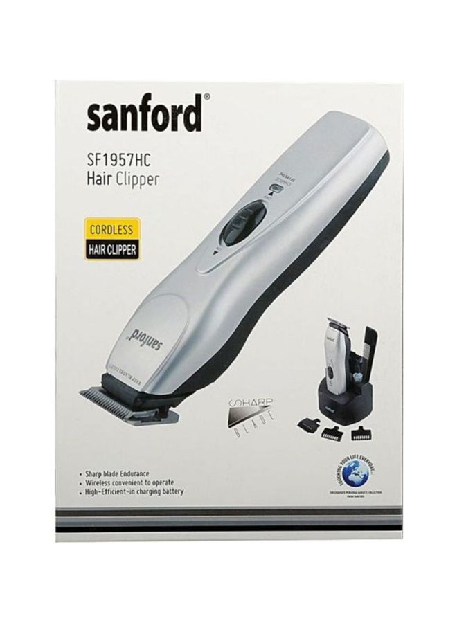 Sanford Cordless Rechargeable Hair Clipper Silver/Black 12x5x15cm - Image 5