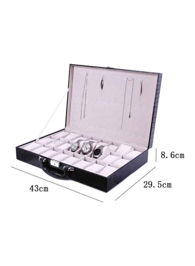 بيوينتي حقيبة من الجلد الصناعي لتخزين الساعات مزودة بعدد 24 فتحة - Image 5