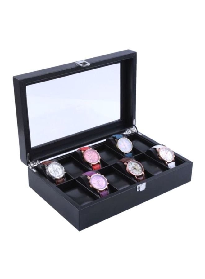 بيوينتي علبة تخزين لساعات اليد من الجلد والخشب بـ12 فتحة unisex - Image 1