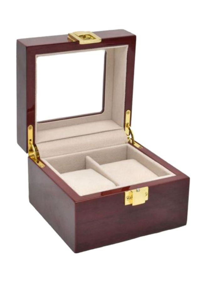 Beauenty - unisex 2-Slot Wooden Watch Organizer - Image 1