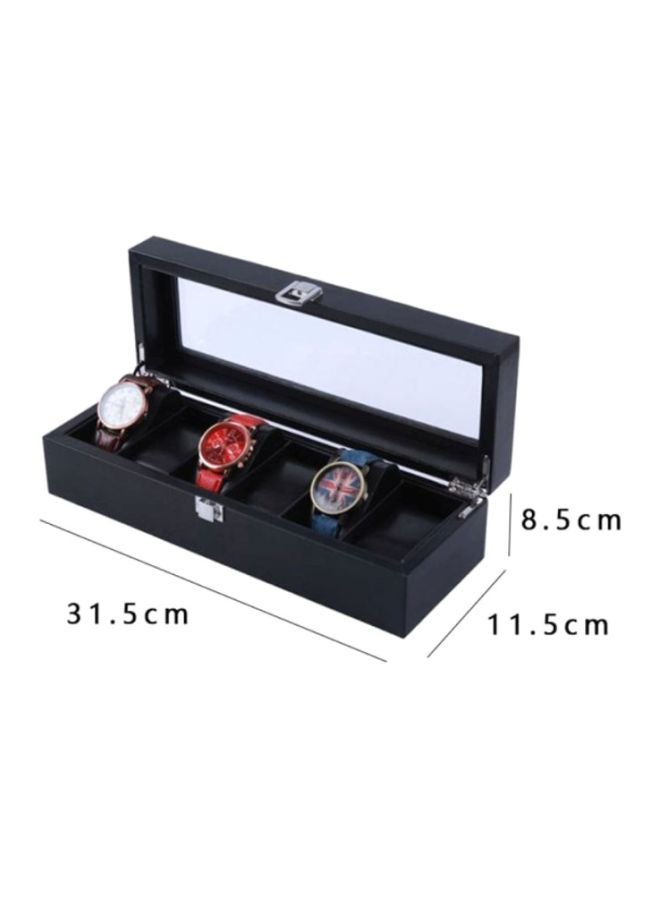 بيوينتي صندوق خشبي لساعات اليد بـ6 أقسام unisex - Image 3
