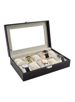 10-Slot PU Leather Watch Box