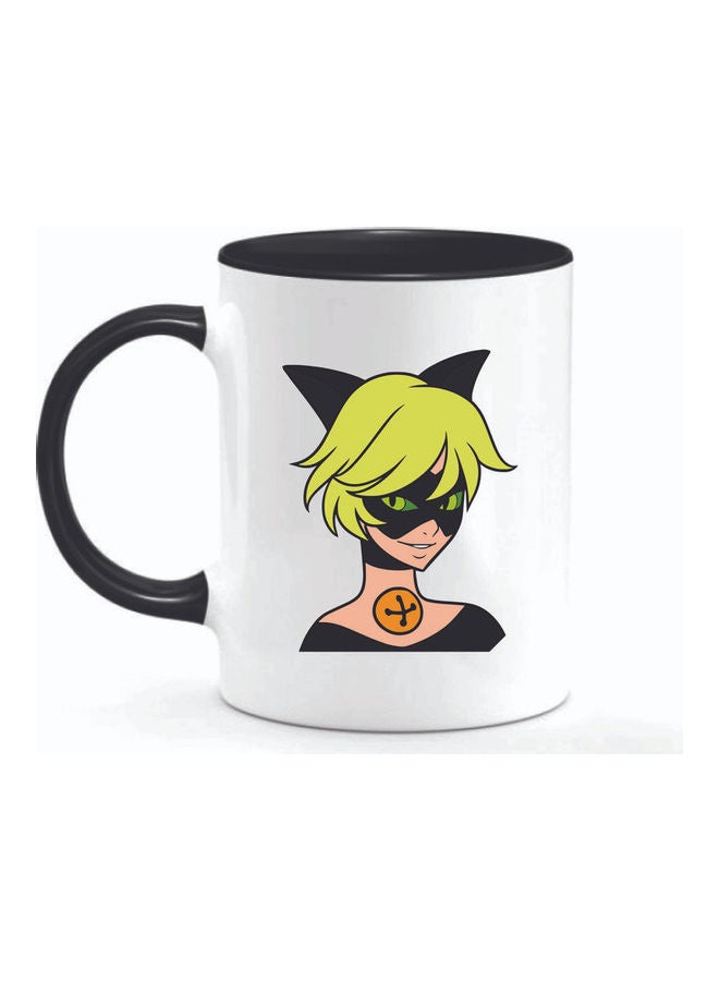 Anime Cat Noir Printed Ceramic Mug Multicolour