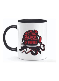 FBGenics Black Coffee Printed Ceramic Mug Multicolour 