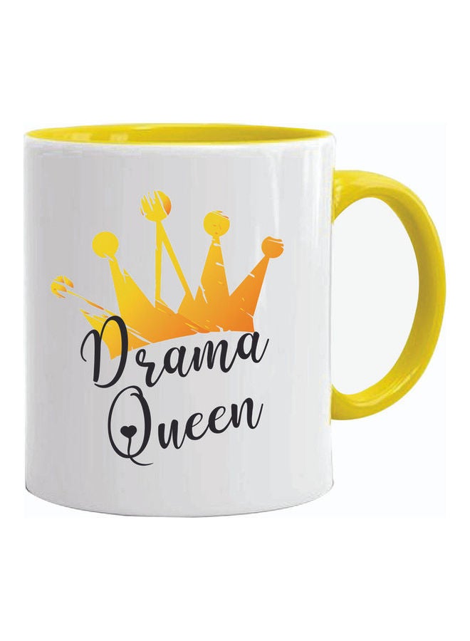 مج سيراميك بطبعة عبارة "Drama Queen" متعدد الألوان