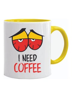 TiEyes I Need Coffee Printed Ceramic Mug Multicolour - v1611762779/N44030135A_1