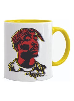 FBGenics Tupac Shakur Rapper Printed Ceramic Mug Multicolour 