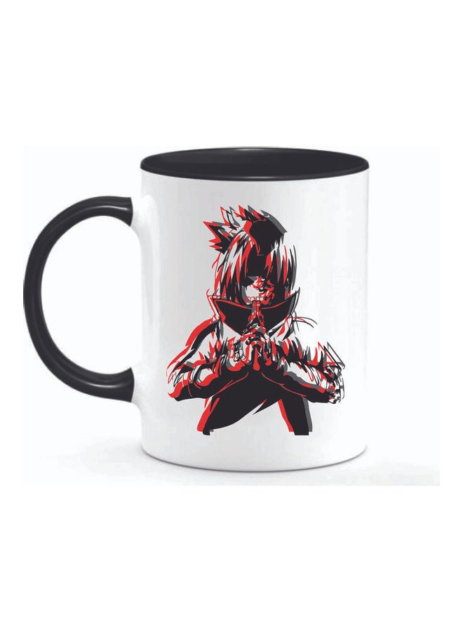Sasuke Uchiha Manga Series Printed Ceramic Mug Multicolour