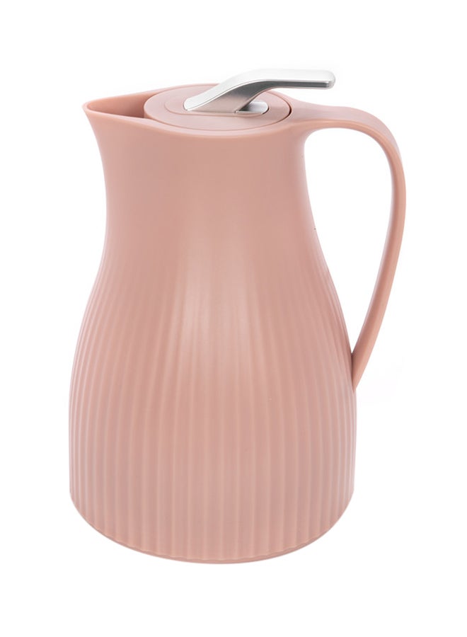 Plastic Vacuum Flask Pink/Silver 