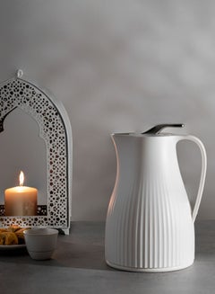 Dallaty Plastic Vacuum Flask White 1Liters  - Image 2