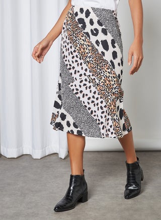 Mixed Animal Print Skirt Multi - v1611771026/N41177962V_1