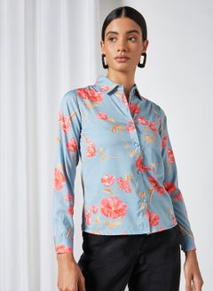 Floral Print Relaxed Shirt Multi - v1611771029/N41177930V_1