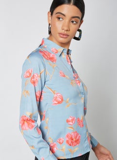 Floral Print Relaxed Shirt Multi - v1611771029/N41177930V_4