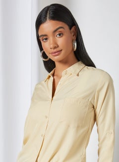 Relaxed Plain Shirt Ivory - v1611771030/N41177882V_4