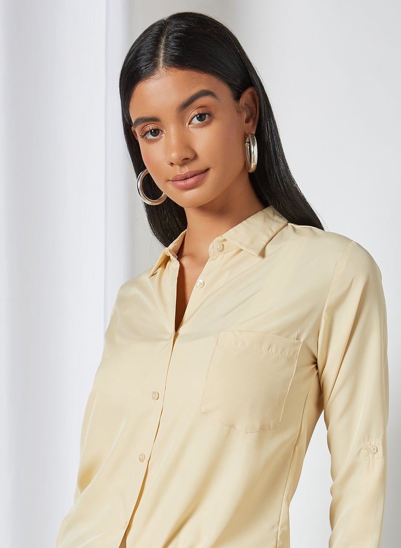 Relaxed Plain Shirt Ivory - v1611771030/N41177882V_4