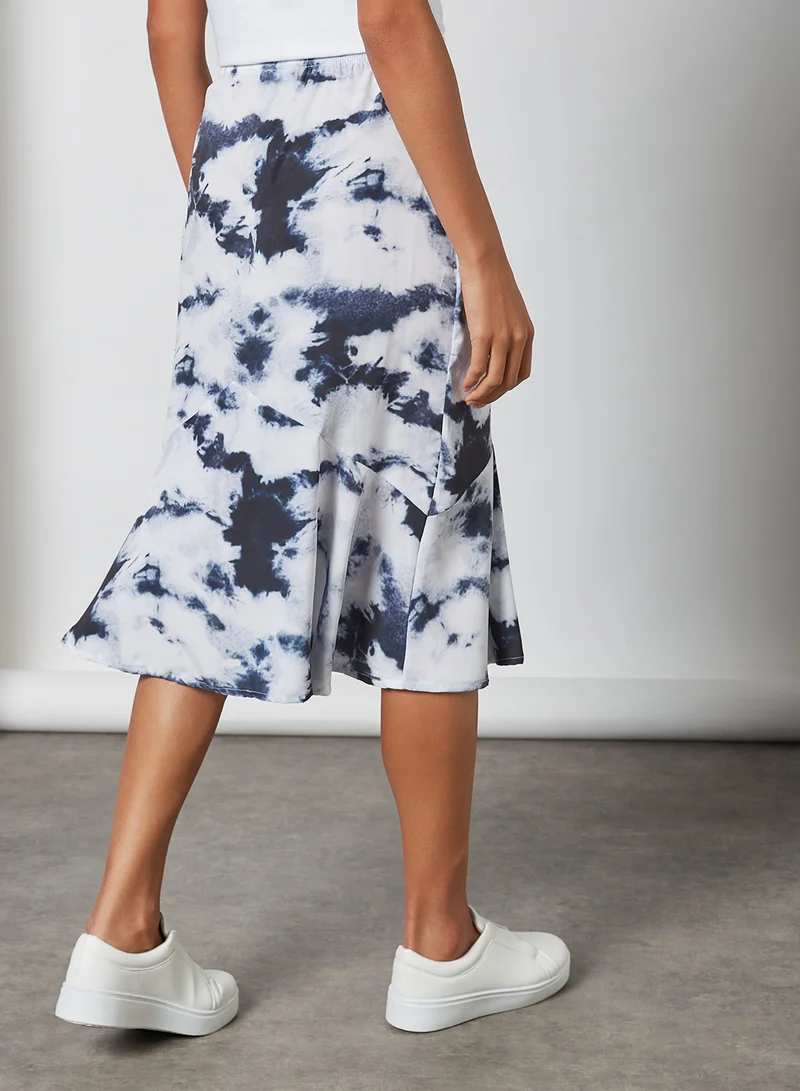 High Streets Tie-Dye Print Skirt