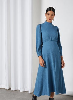 GHOSPELL Open Back Midi Dress Blue  - Image 1
