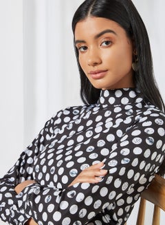 Polka Dot Print Top Black - v1611771037/N41177942V_4