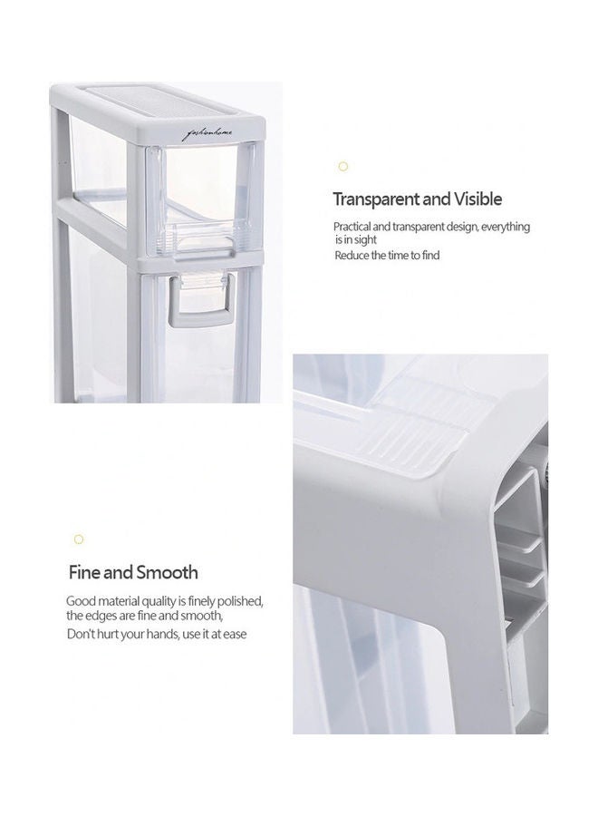 Generic - Multi Layered Adjustable Storage Box White 17x43x49cm - Image 1