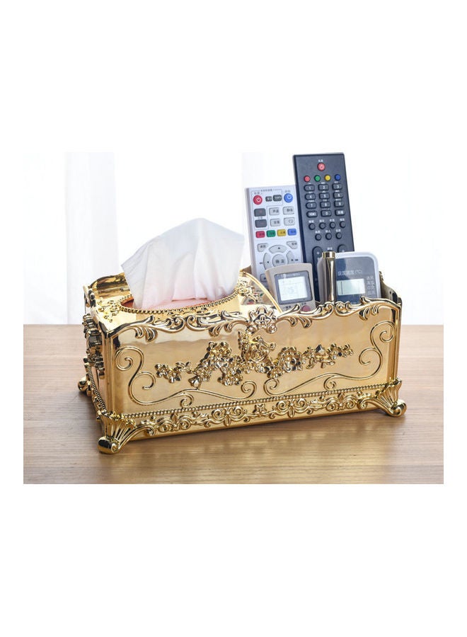 fashionhome - Luxury Multi Functional Tissue Storage Box Gold 24x12x10.5cm - Image 1