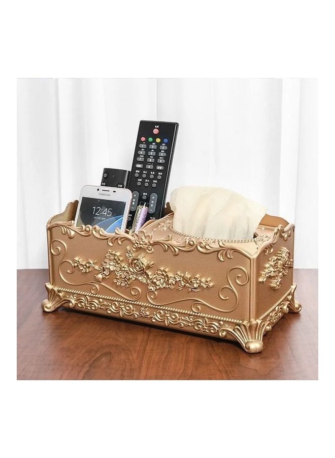 fashionhome - Luxury Multi Functional Tissue Storage Box Gold 24x12x10.5cm - Image 1