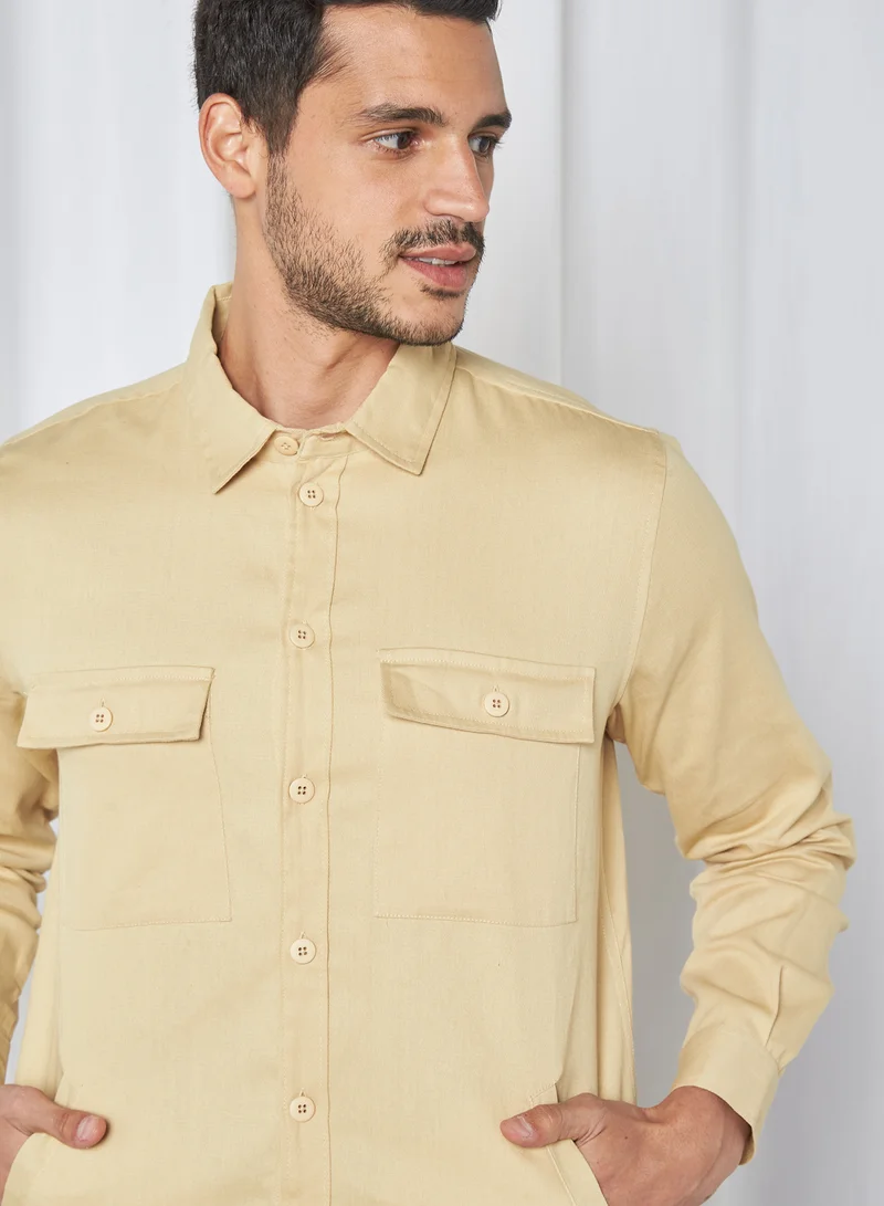 STATE 8 Basic Shacket beige