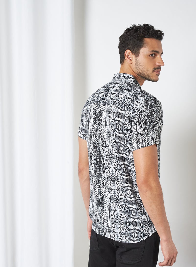 STATE 8 - Relaxed Snakeskin Print Shirt Multi - Image 1