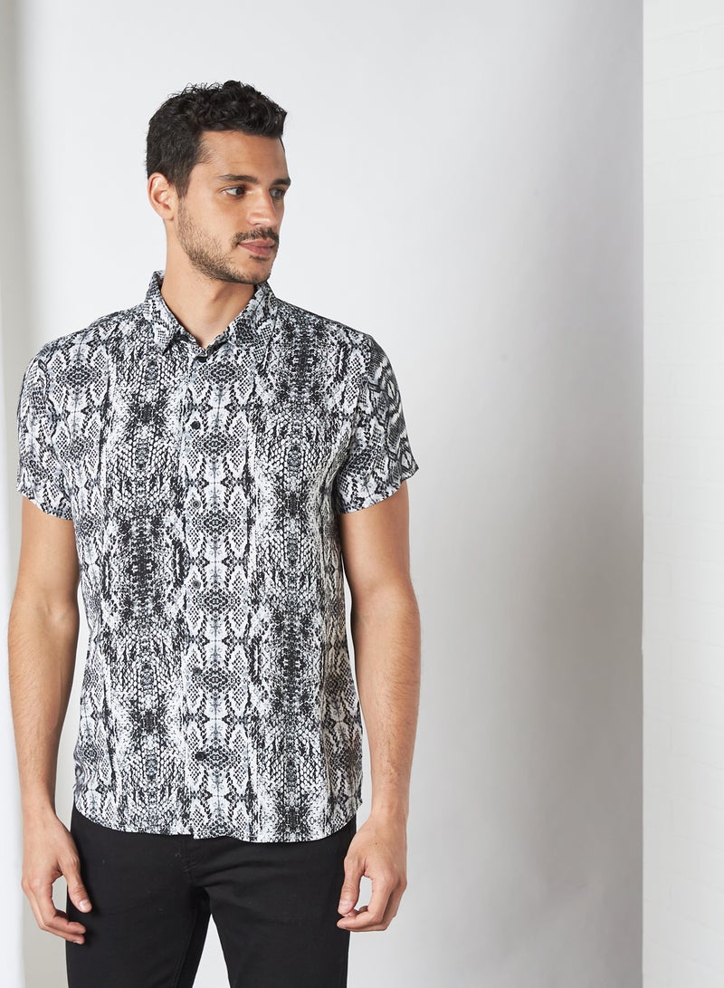STATE 8 - Relaxed Snakeskin Print Shirt Multi - Image 1