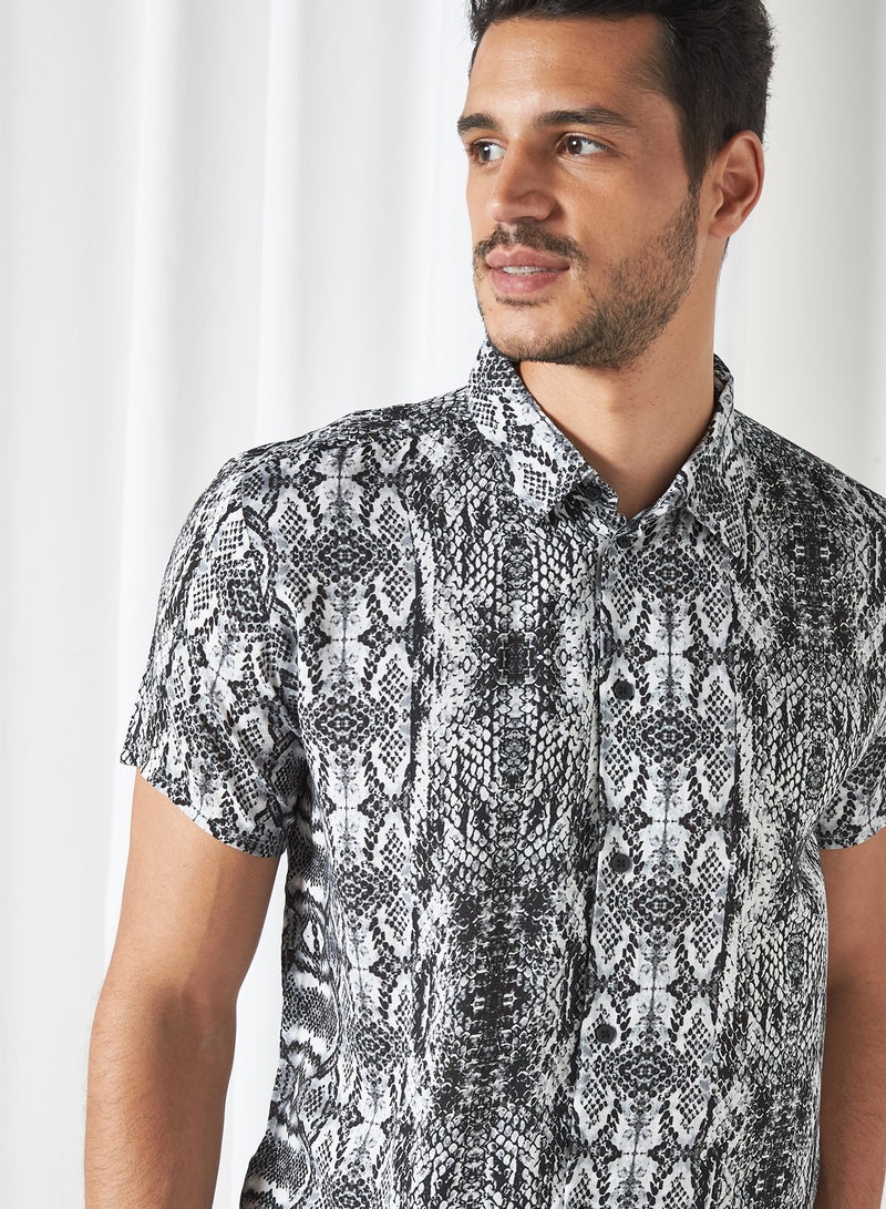 STATE 8 - Relaxed Snakeskin Print Shirt Multi - Image 1