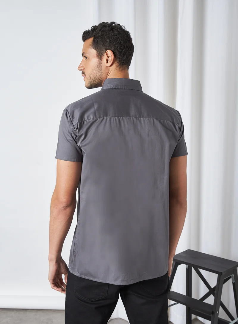 STATE 8 Plain Shirt Grey