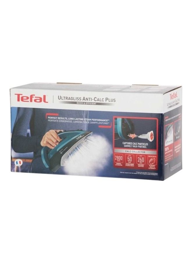 Tefal - Steam Iron | Ultraglish  Iron Steamer | Durilium Airglide Soleplate | Anti-calc | Anti Drip | FV6832E0 Blue / Black - Image 1