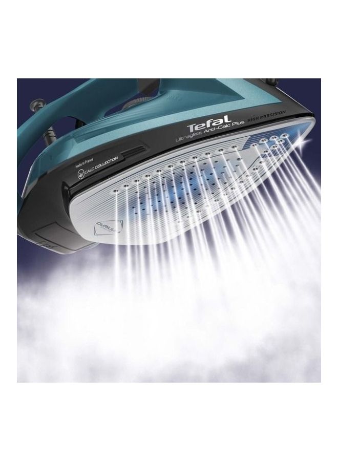 Tefal - Steam Iron | Ultraglish  Iron Steamer | Durilium Airglide Soleplate | Anti-calc | Anti Drip | FV6832E0 Blue / Black - Image 1