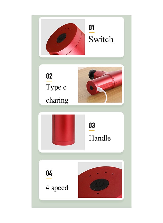 توشيونيكس أداة مساج صغيرة ومحمولة وقابلة للشحن بتصميمٍ مسدس - Image 2
