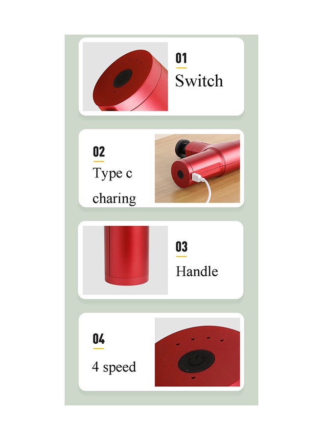 توشيونيكس أداة مساج صغيرة ومحمولة وقابلة للشحن بتصميمٍ مسدس - Image 2