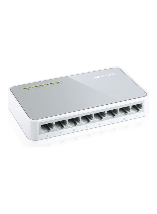 TP-LINK - 8-Port 10/100Mbps Desktop Switch TL-SF1008D White - Image 1