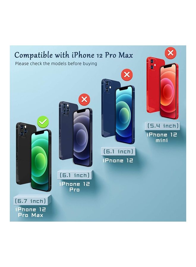 روك بو طقم لاصقات لحماية الشاشة مكون من قطعتين مع قطعتين من واقيات الكاميرا لهاتف آيفون 12 برو ماكس أسود - Image 2