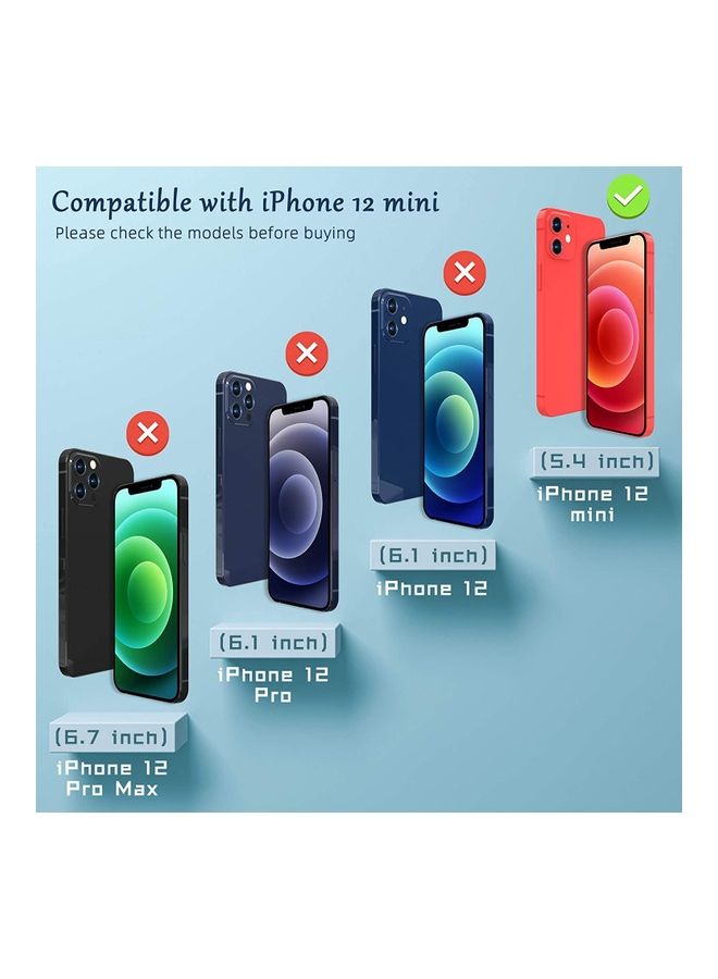 Rock Pow 2-Piece Tempered Glass Screen Protector And 3-Piece Camera Lens Protector For Apple iPhone 12 Mini Black - Image 2