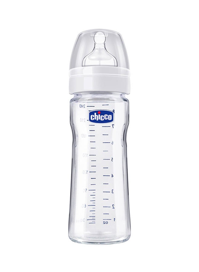 شيكو زجاجة الرضاعة الزجاجية من ويل بينج  ، ٢٤٠ مل - Image 1