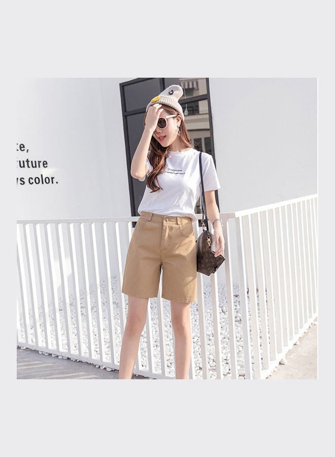 Candy Colour Straight Short Pant Yellow  - Image 2