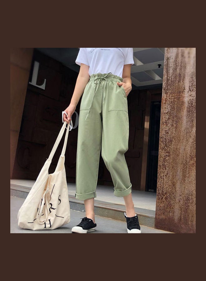 Harlan Loose Wide-Leg Trouser Army Green - Image 2