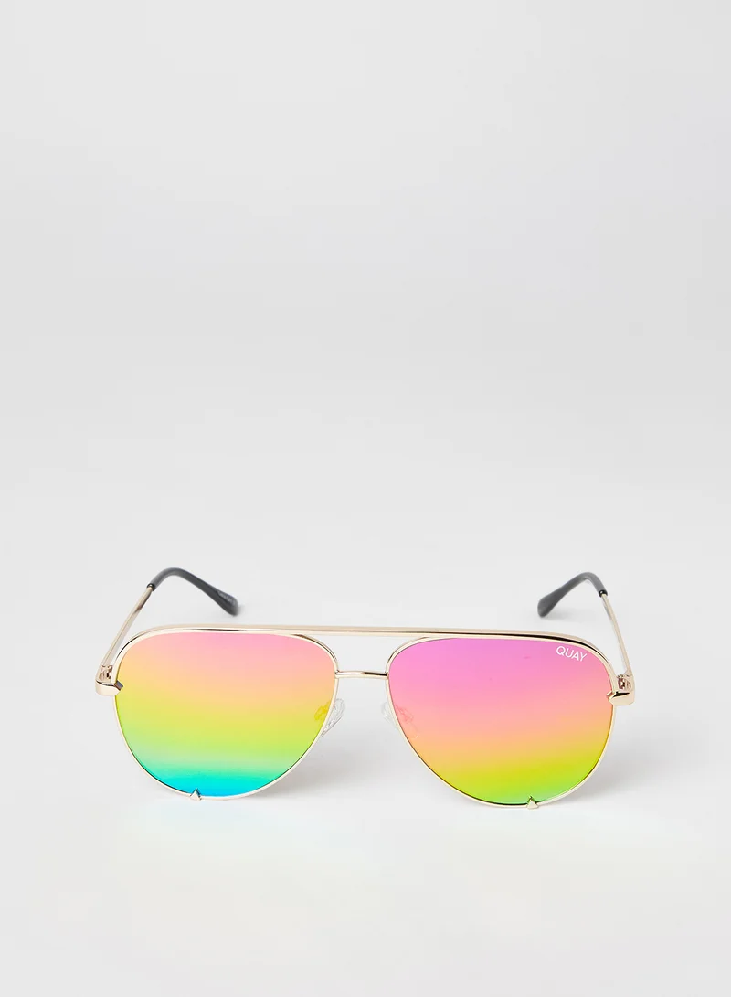 Quay Women's High Key Aviator Sunglasses