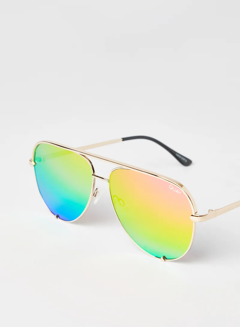 Quay Women's High Key Aviator Sunglasses
