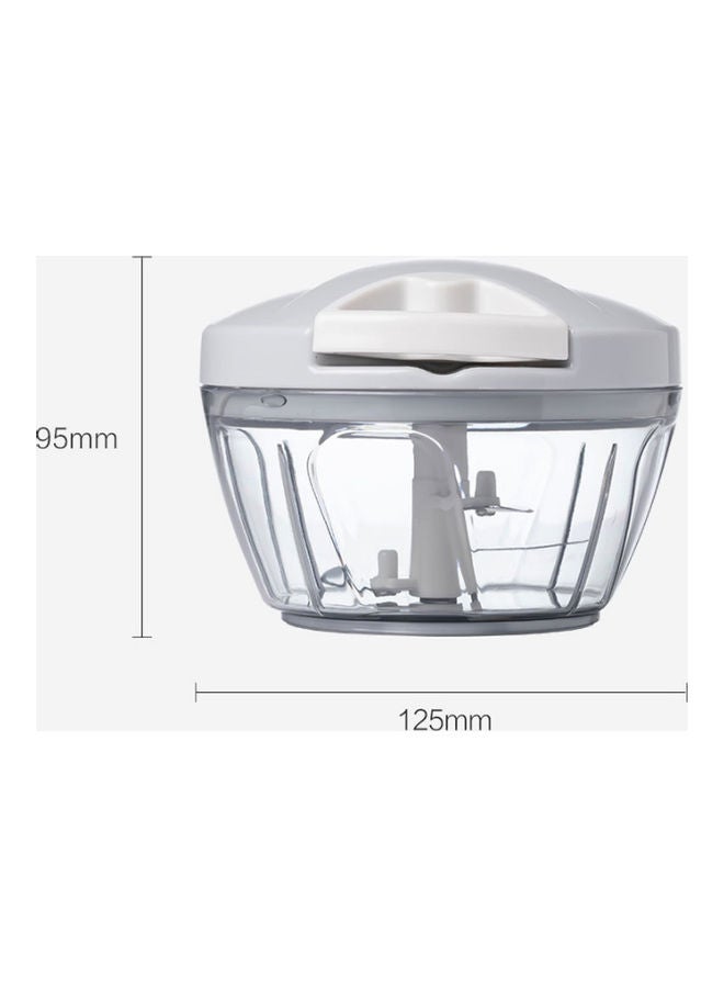 Manual Food Chopper Grey/Clear - Image 4